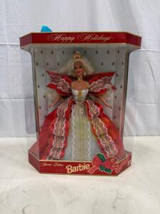 Barbie Happy Holidays 10th Anniversary 1997 Special Edition Doll, Blonde & Brunette, Boxed