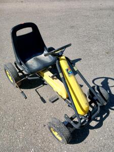 Kettler Kettcar Children's Pedal Go-Kart &ndash; Yellow/Black, Steel Frame, Hand Brake