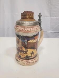 Miller Brewing Co. Frederic Miller's Plank Road Brewery Lidded Beer Stein, 1L, Limited Edition