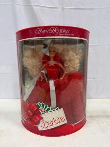1988 Mattel Happy Holidays Barbie Doll, Special Edition, NRFB, First in Series