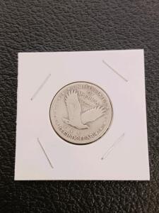 Standing Liberty Quarter Dollar, United States, 90% Silver, Eagle Reverse, Circulated