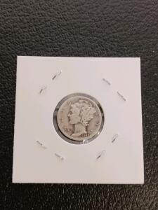 1942 Mercury Dime, 90% Silver, United States, Circulated