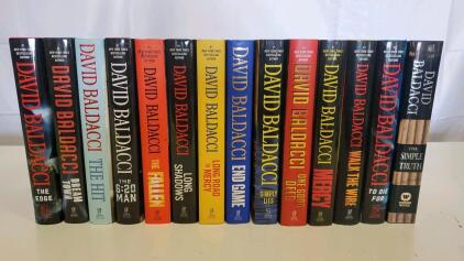 Lot of 15 David Baldacci Hardcover Thrillers: Memory Man, 6:20 Man, Atlee Pine, Archer