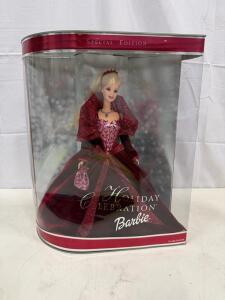 2002 Barbie Holiday Celebration Special Edition &ndash; Burgundy Gown &ndash; Sealed, Accessories Included