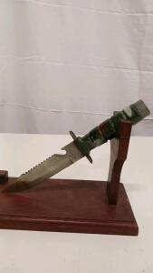 Survival Knife 420 Stainless, Sawback, Hollow Handle, Taiwan, 10.5" Overall