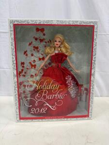2012 Holiday Barbie Collector Doll by Mattel, Red Gown, New in Box, Accessories Included