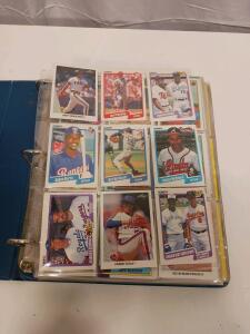 1989-1991 Topps Fleer Donruss Leaf Baseball Card Binder, 80+ Cards, Gregg Jefferies, Uribe, Surhoff Rookie