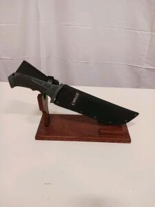 Camillus Pilot Survival Knife with Sawback Spine, Sheath,