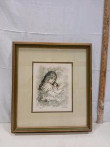 William Coty "Bedtime Story" Signed Numbered Lithograph 209/275 Framed COA Robert Sills Gallery