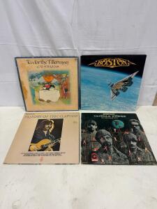 Lot of 4 Classic Rock Albums: Boston, Tea for the Tillerman, Eric Clapton, Vanilla Fudge, Orig. US Pressings