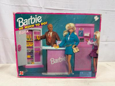 Barbie So Much To Do! Bank Playset 67401, Mattel 1995, Original Box, ATM & Accessories