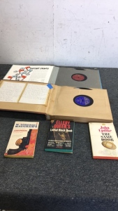 (16) 10” 78 RPM Records (3) Paperback Books