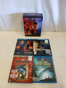 Lot of 5 Blu-ray Discs: The Expanse, V S2, The White Queen, Iron Man 3, It Came From Outer Space