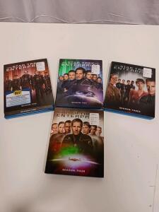 Star Trek: Enterprise Seasons 1-4 Blu-ray Box Sets, 1080p HD, CBS/Paramount, Each Season 6 Discs