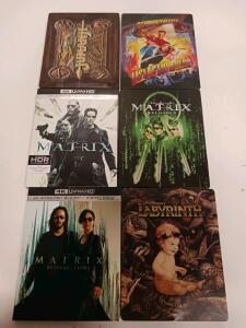 Matrix Trilogy & Collectible SteelBook Set - 4K Ultra HD Blu-ray, Labyrinth, Jumanji, Last Action Hero
