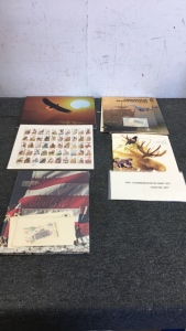 (1) Wildife America Stamp Set (1) Progress in Transportation Set (1) Bicentennial Stamp Set (1) 1987 Mint Set Of Commemorative Stamps