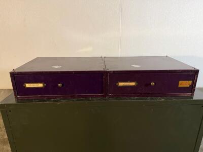 Vintage Bestfit Watch Parts Cabinets with Mainsprings and Staffs