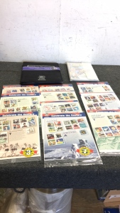 (1) Celebrate The Century SStamp Ser Of (10) Sheets and album (1) Set Of Superhero Stamp Albums