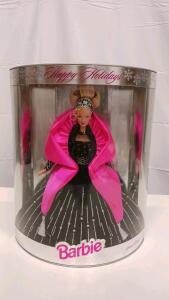 1998 Happy Holidays Barbie Doll, Special Edition, Black Velvet Gown, Mint in Box