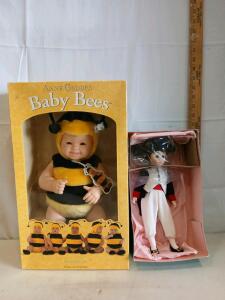 Anne Geddes Baby Bees 13" Doll in Box & Madame Alexander 12" Napoleon 1330 Collectible Doll
