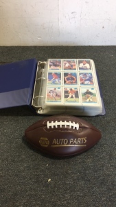 (1) Binder With 1992 Donruss Baseball Set With Diamond King Inserts (1) Vintage Napa Auto Parts Football