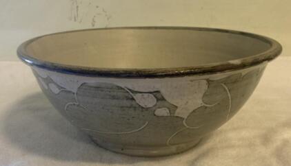 Handmade Ceramic Mixing/Serving Bowl with Swirl Motif, ( SP 11 )