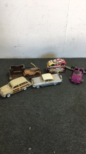 (1) 1987 Kenner “Venom” Car (2) Die cast cars (1) Terry Labonte Salt and pepper set (1) Car ink well