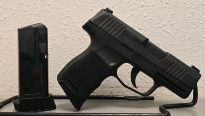 SIG Sauer P365 9mm Semi-Auto Pistol, 3.1" Barrel, Original Case, 10rd + 12rd Mag, SN: 66A023330