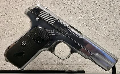 Colt Model 1903 Pocket Hammerless .32 ACP Nickel, Serial 62426, Early Production Semi-Auto Pistol