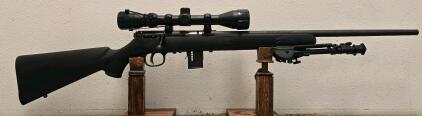 Savage 93R17 .17 HMR Bolt-Action Rifle with Bushnell Scope and Bipod