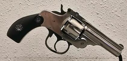 Nickel H&R Top-Break Revolver .22 Rim Fire, Serial 266938, 3.25" Barrel, 7-Round, USA