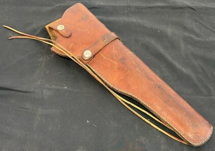 Hunter 65-976 Brown Leather Belt Holster For 8.375" Large Frame Revolvers, USA, Strap Closure