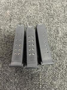 3 Glock .40 S&W Magazines &ndash; OEM 13rd And 10rd, Austria, Gen 3/4 Compatible, LE Marked