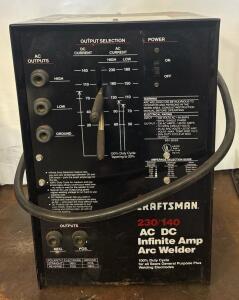 Craftsman 230/140 AC/DC Infinite Amp Arc Welder, Model 110-114-117, Serial No. H182988