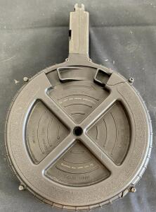 GSG-16 .22LR 110-Round Drum Magazine, Black, Compatible With GSG-16 And GSG-5, Includes Some Ammo, Count Unknown