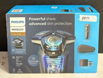 Philips Norelco Shaver 6900 Electric Rotary Shaver With GyroFlex 2D And Jet Clean System