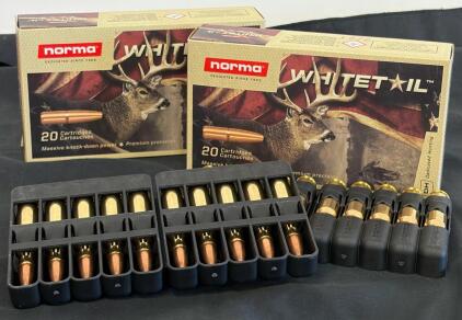 Norma Whitetail .308 Winchester 150gr Soft Point Ammunition, 40 Rounds, Lot 0177382