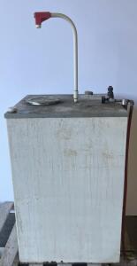 AIR-BOY Denver Pneumatic Oil Dispenser Tank &ndash; 50 Gal Steel, Air-Operated Nozzle, Portable