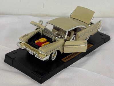 1958 Plymouth Fury 1:18 Scale Diecast Model By Motor Max &ndash; Beige With Chrome Accents