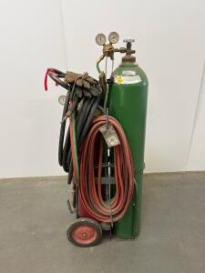 Victor & Equipment Co. Oxy-Acetylene Welding Kit, With Cylinders, Regulators, Cart, Hoses, Gloves