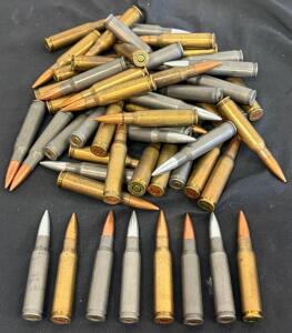 50 Rounds 7.62x51mm NATO/.308 Win FMJ Ammo, Brass/Steel, WCC 64 & BPC