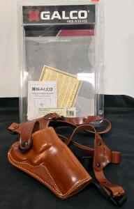 Galco GA194 Great Alaskan Chest Holster, Right Hand, Tan, For 4" Revolvers, USA Made