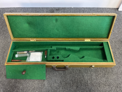 Vintage Hard Rifle Case With Fitted Interior And Accessories