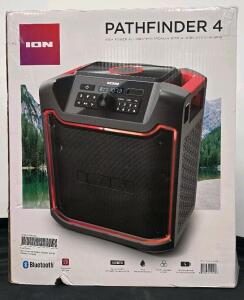 ION Pathfinder 4 Portable Bluetooth Speaker, 120W, IPX5 Water-Resistant, 100-Hour Battery, New In Box