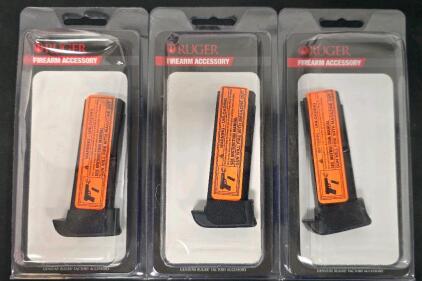 (3) Ruger LCP .380 7-Round Extended Magazine, OEM, Fits LCP & LCP II, Factory Packaged