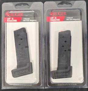 (2) Ruger LCP II .380 Auto 7-Round Magazine With Extended Baseplate