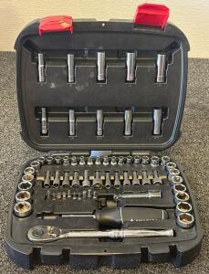 Husky 65-Piece SAE & Metric Mechanics Tool Set, 1/4 & 3/8 in. Drive, Model 624 287, Lifetime Warranty