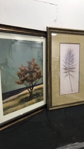Hand Painted Tree And Penciled Leaf