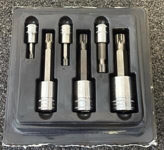 Snap-On 6-Piece 3/8" Drive Male Spline Bit Socket Set &ndash; Sizes 8mm To 16mm