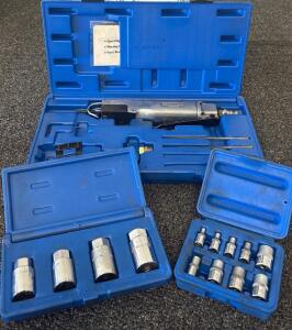 Pan American CAT-400ASK Pneumatic Air File Kit With Hex & E-Torx Sockets, Attachments, Case